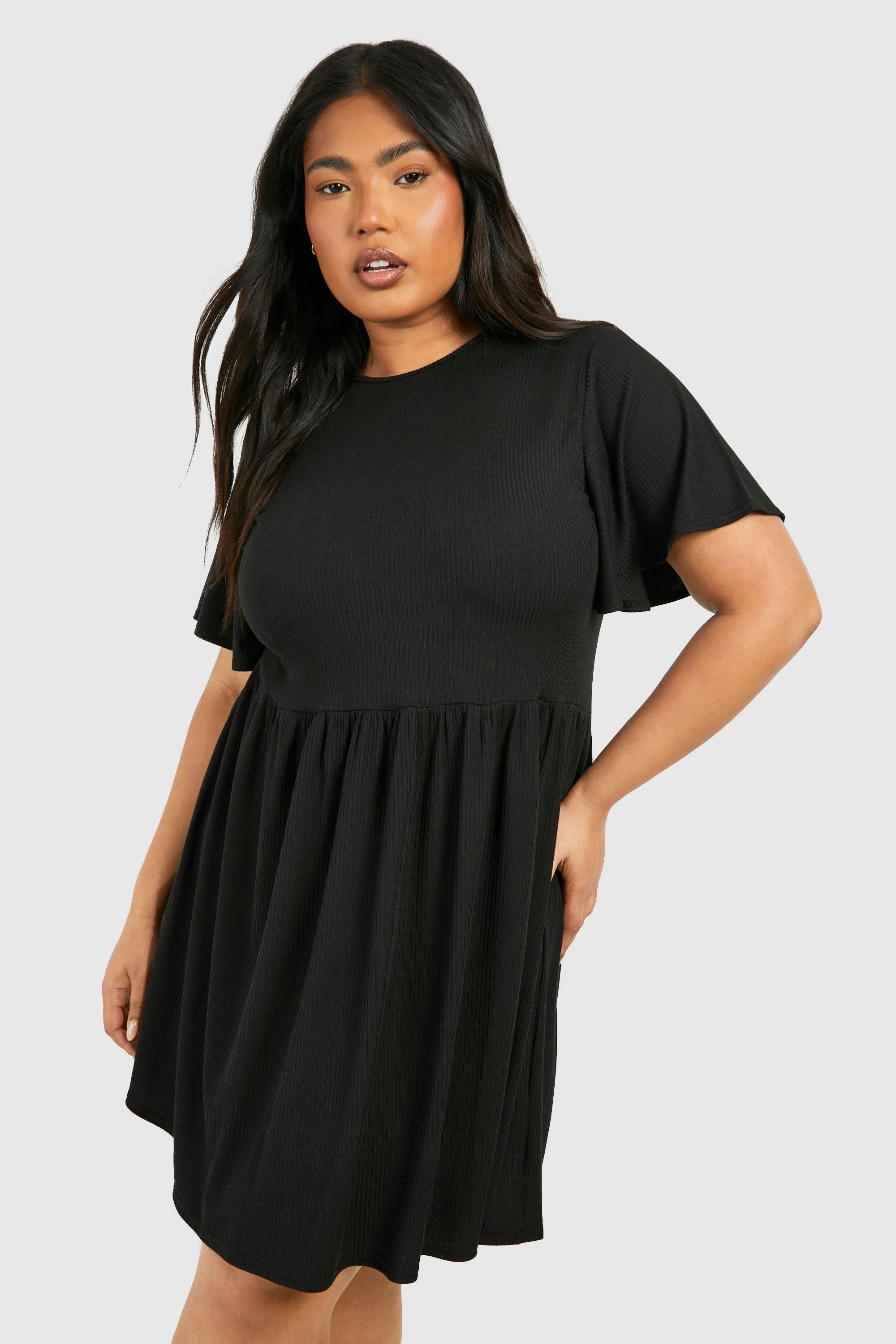 Dresses | Plus Basic Rib Smock Dress | boohoo