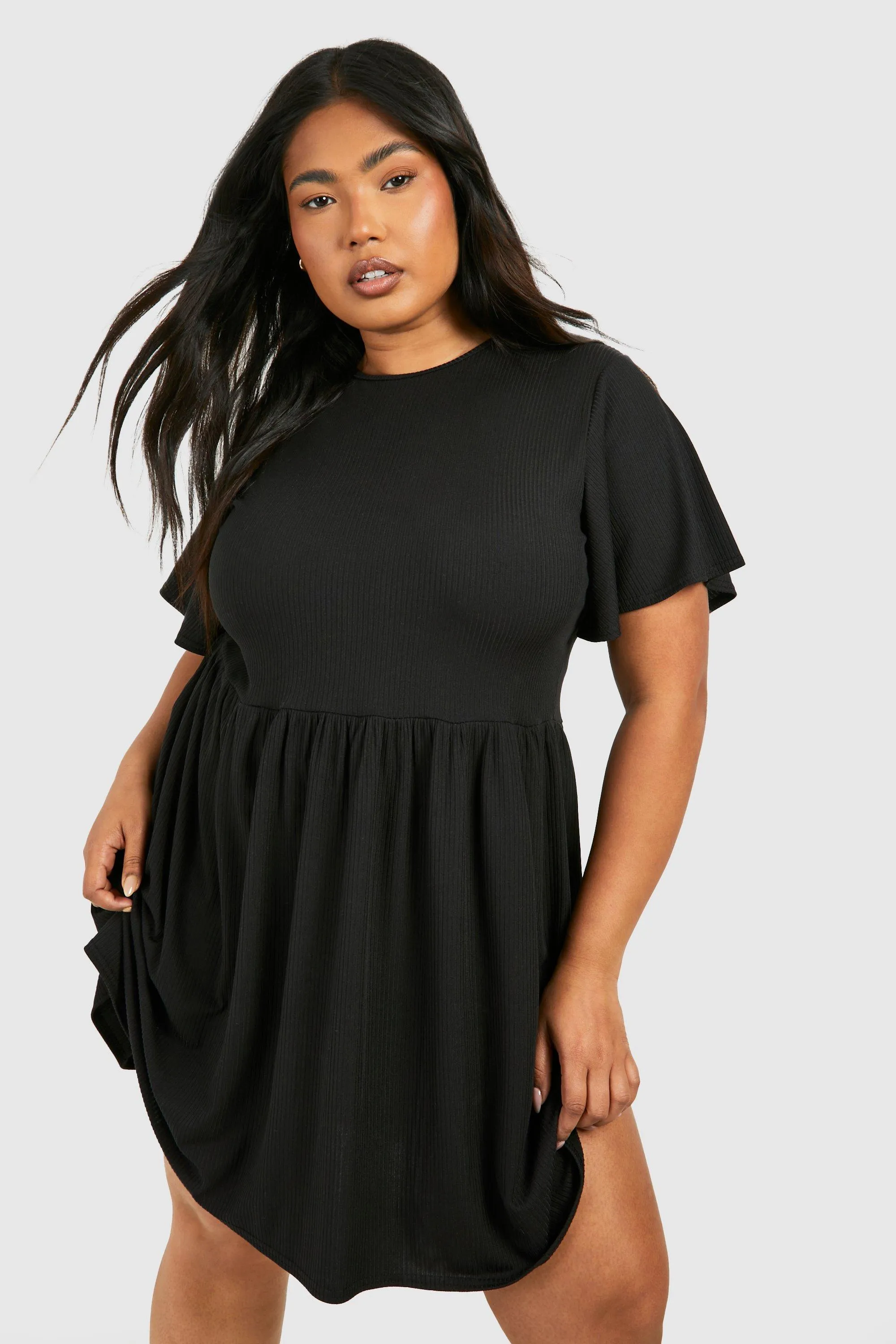 Dresses | Plus Basic Rib Smock Dress | boohoo