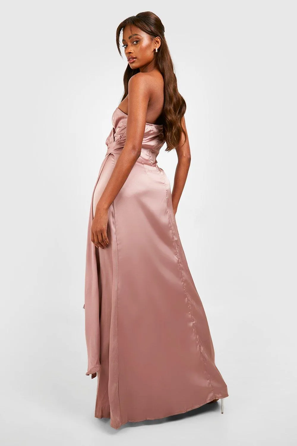 Dresses | Satin One Shoulder Drape Maxi Dress | boohoo