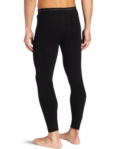 DUOFOLD MEN'S MID WEIGHT WICKING THERMAL PANT, BLACK, LARGE