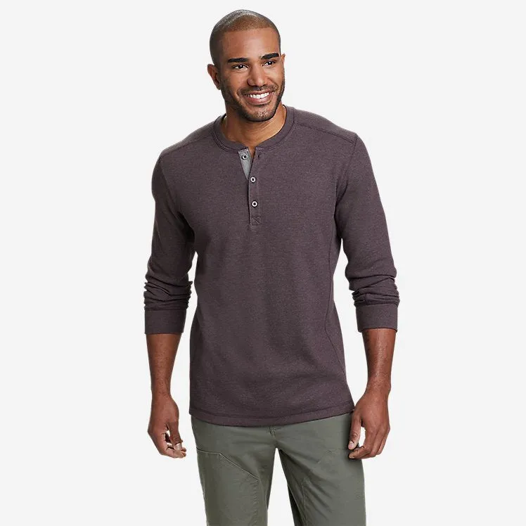 Eddie Bauer Men's Eddie's Favorite Ultrasoft Thermal Henley - Aubergine