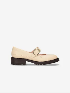 Emisa Vegan Apple Leather Mary Janes | Beige