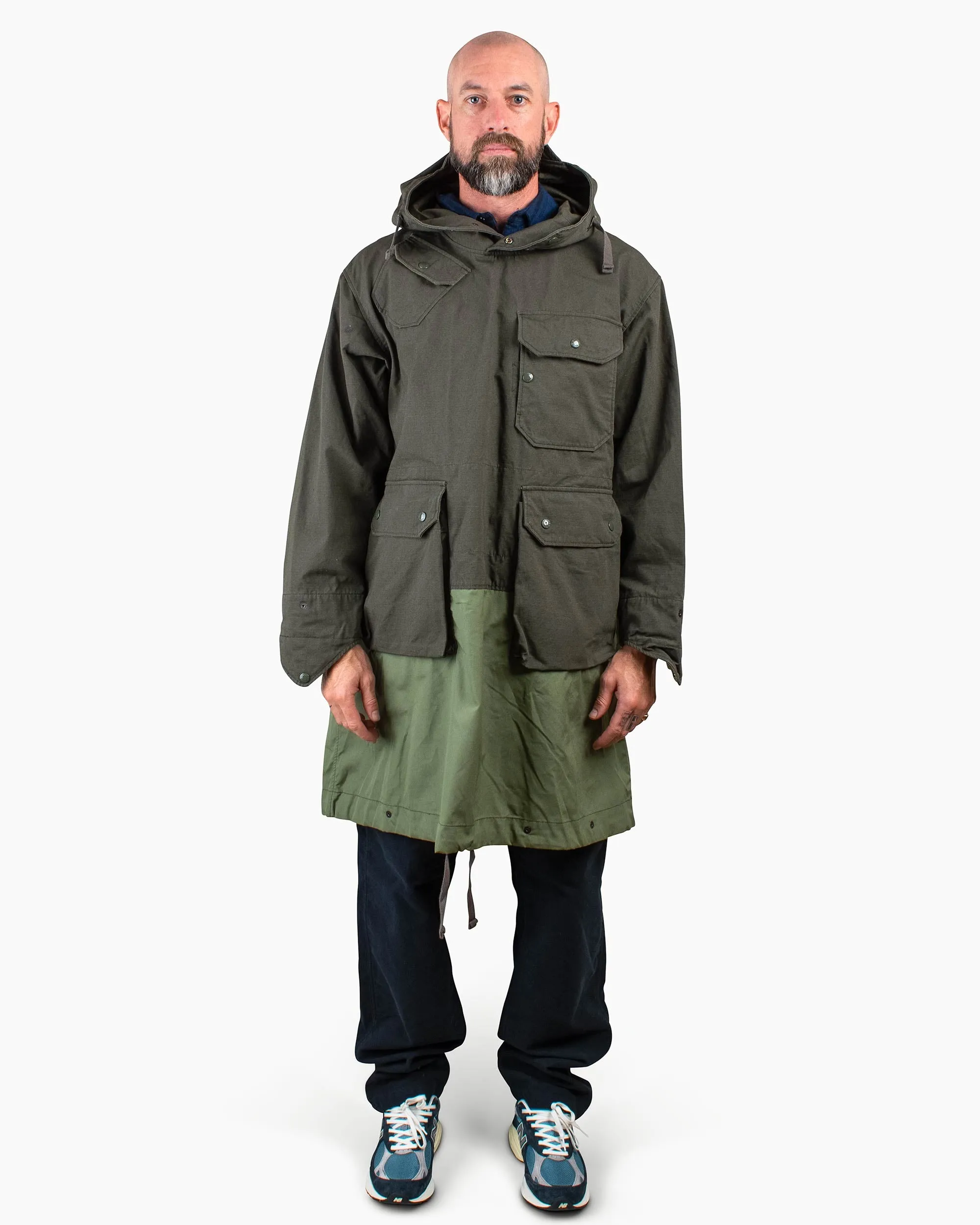 Engineered Garments Over Parka Olive Heavyweight Cotton Ripstop