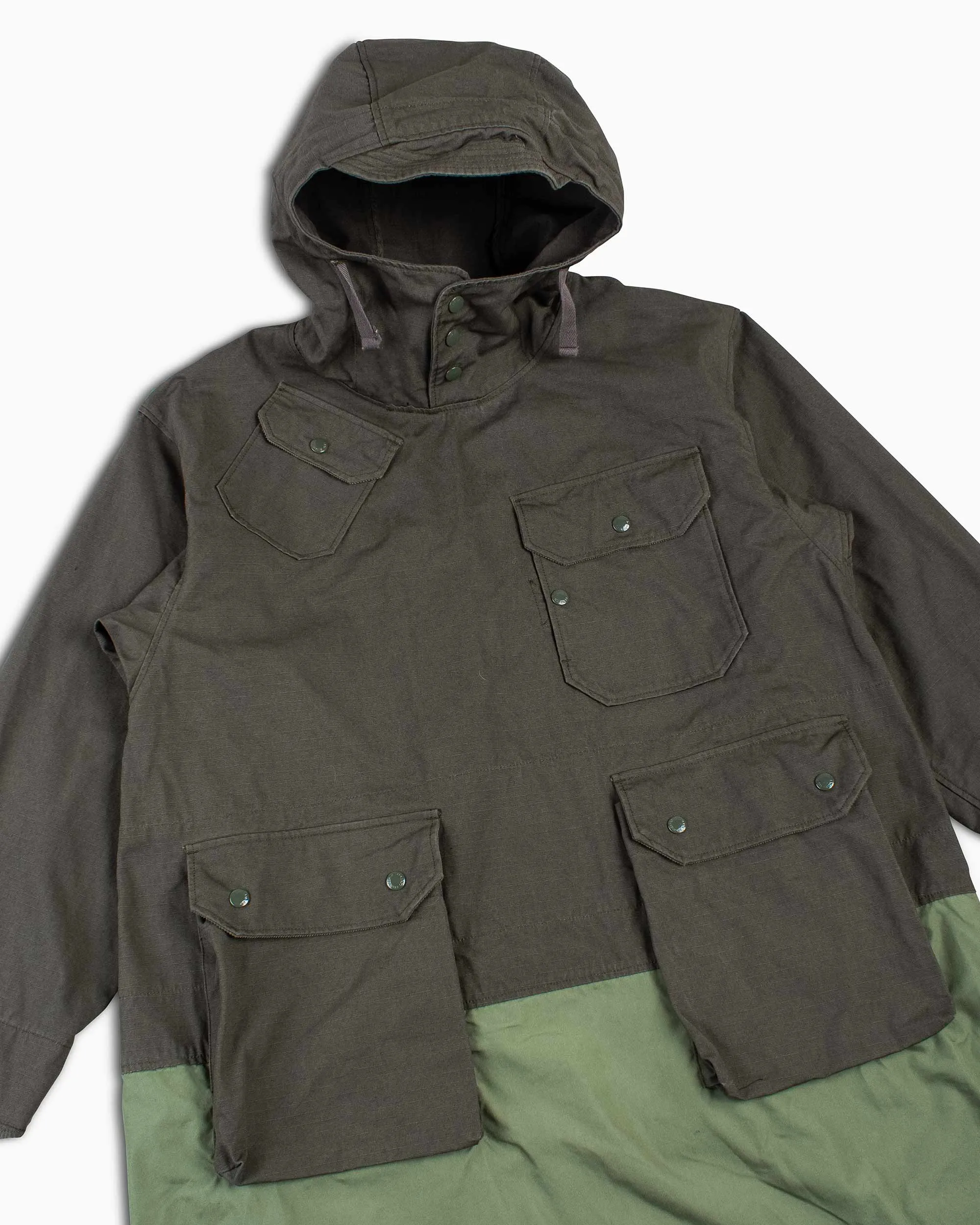 Engineered Garments Over Parka Olive Heavyweight Cotton Ripstop