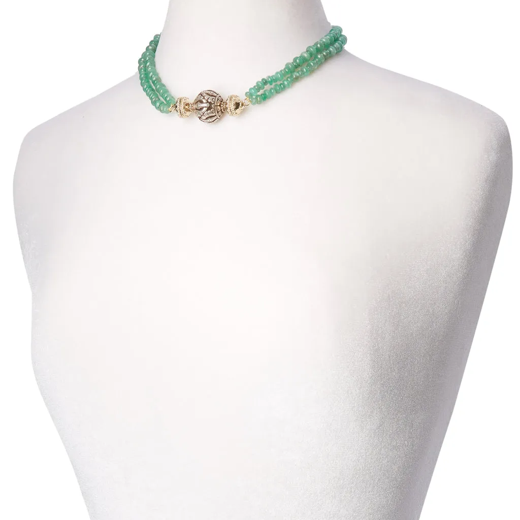 Ethiopian Emerald Rondell Double Strand Necklace