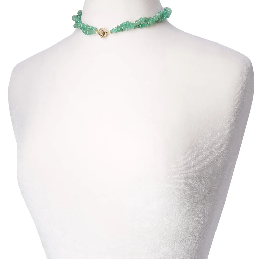 Ethiopian Emerald Rondell Double Strand Necklace