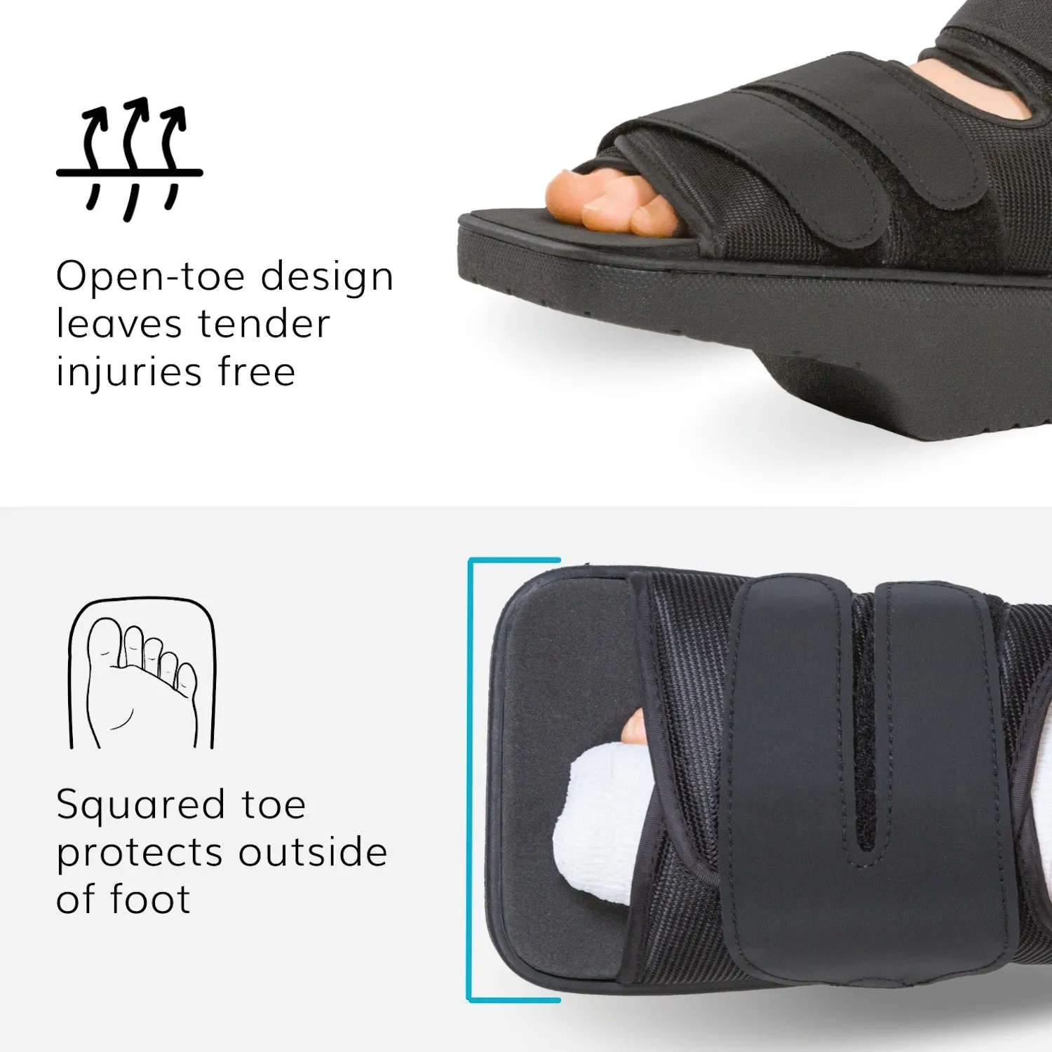 Forefoot Off-Loading Post Surgery Shoe | Non-Weight Bearing Support Boot for Toe and Foot Protection