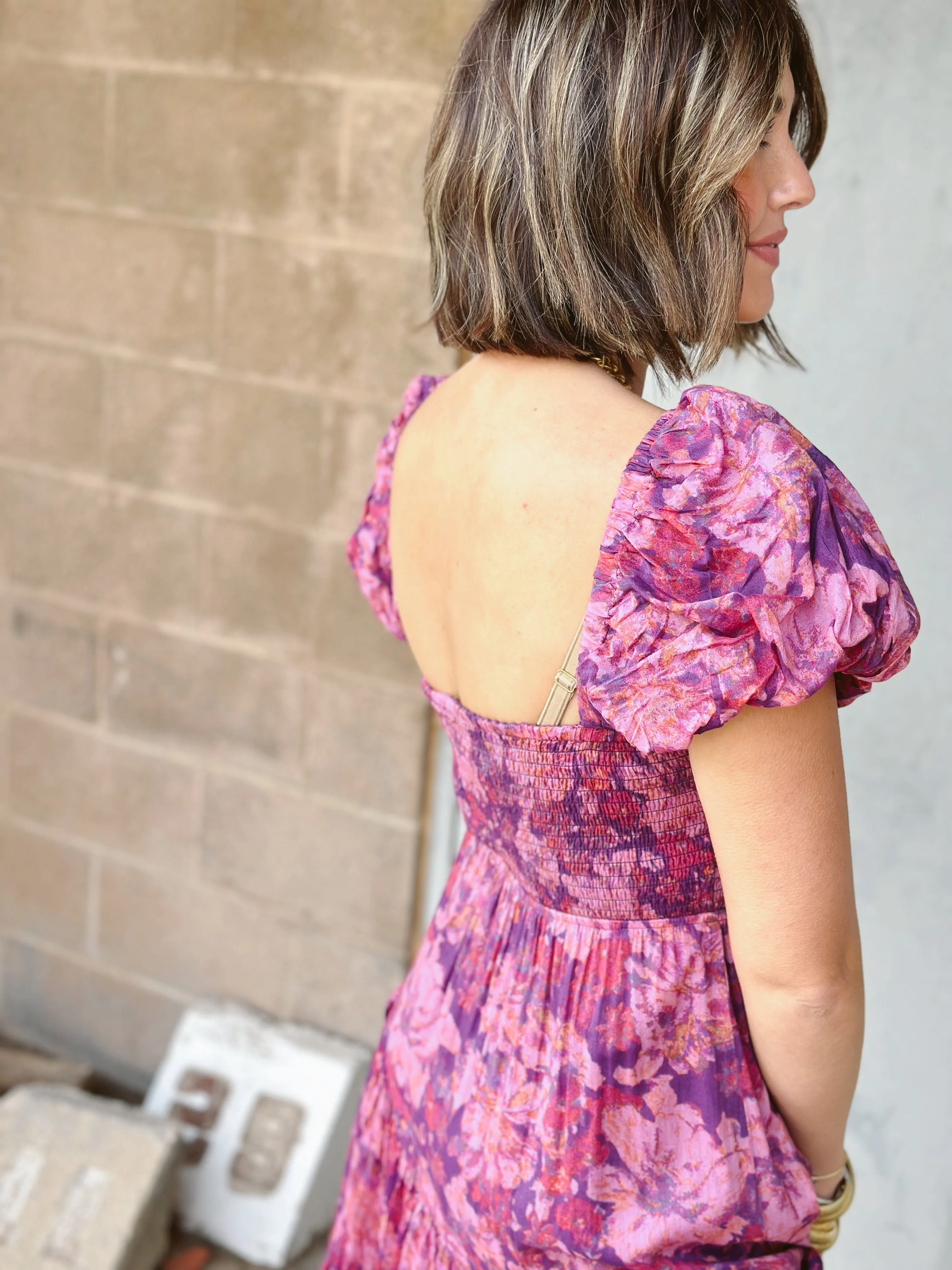 Free People Short Sleeve Sundrenched | Magenta Combo