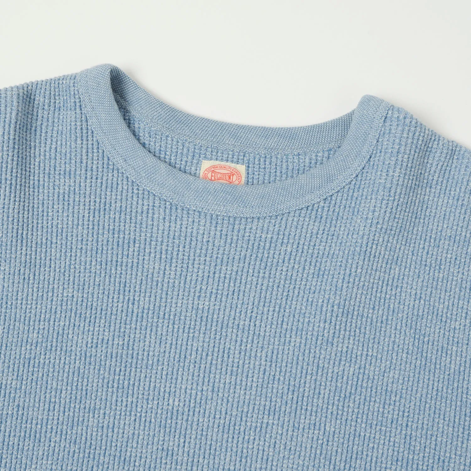 Full Count 5964-24 Heavyweight Waffle LS Tee - Heather Blue