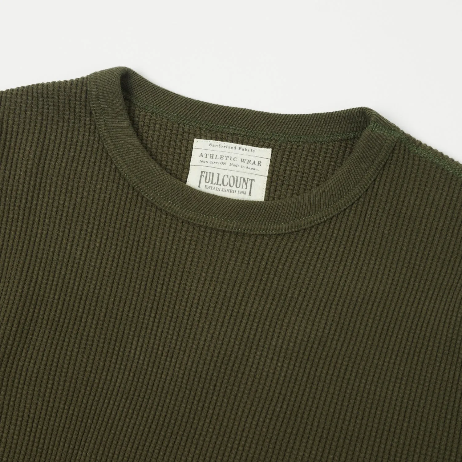 Full Count 5964 Heavyweight Waffle LS Tee - Khaki