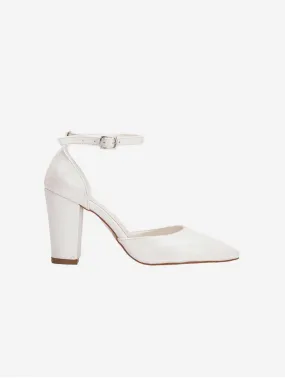 Gisele Vegan Leather Wedding Heels | Ivory