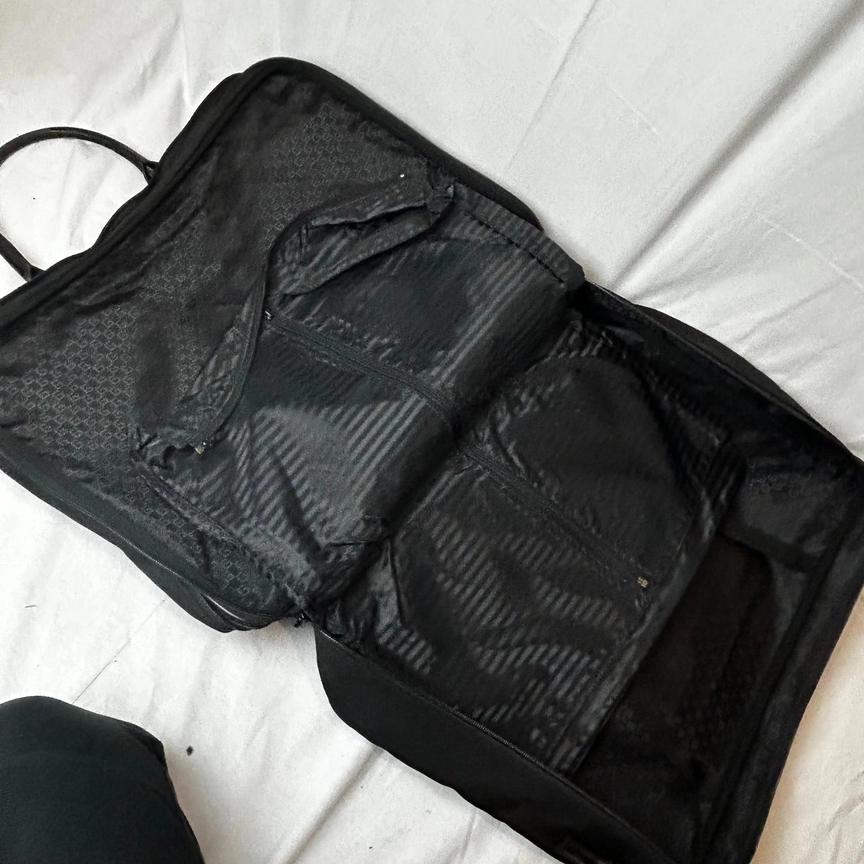 Gucci Vintage Black Nylon Large Weekend Suitcase