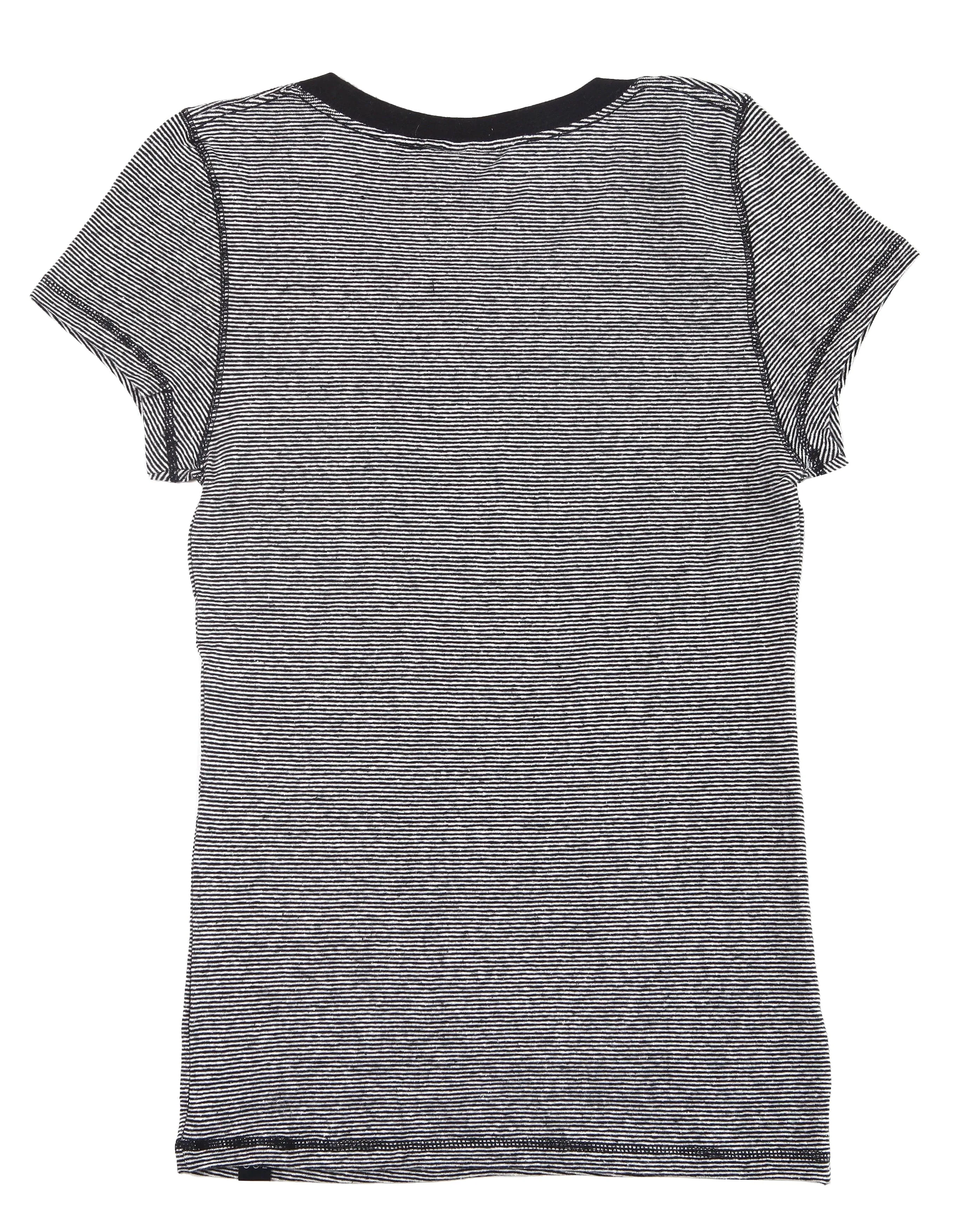 HEMP MICRO STRIPE T-SHIRT WOMENS ARMOR