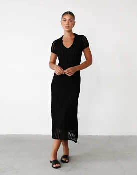 Hennie Midi Dress (Black)