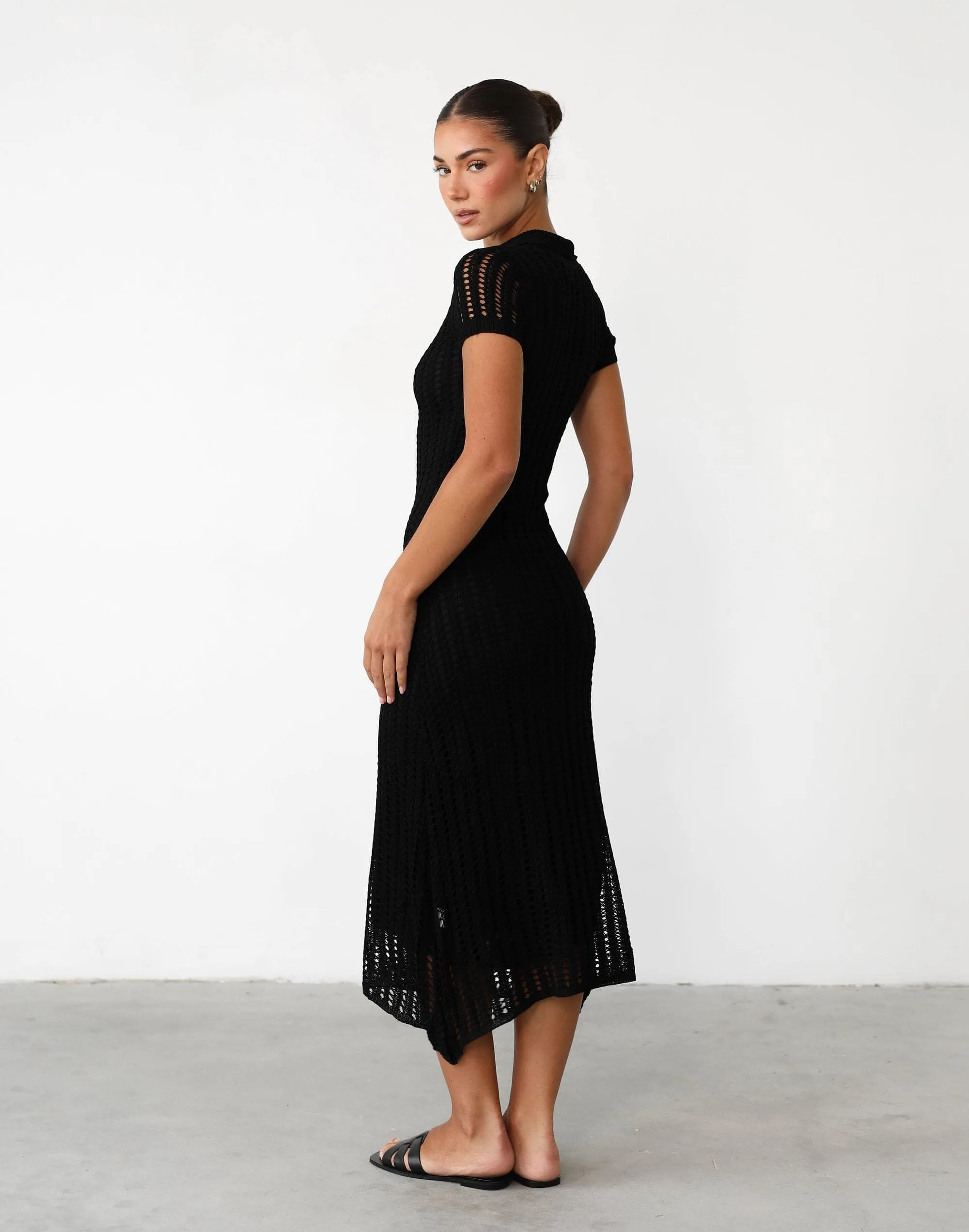 Hennie Midi Dress (Black)