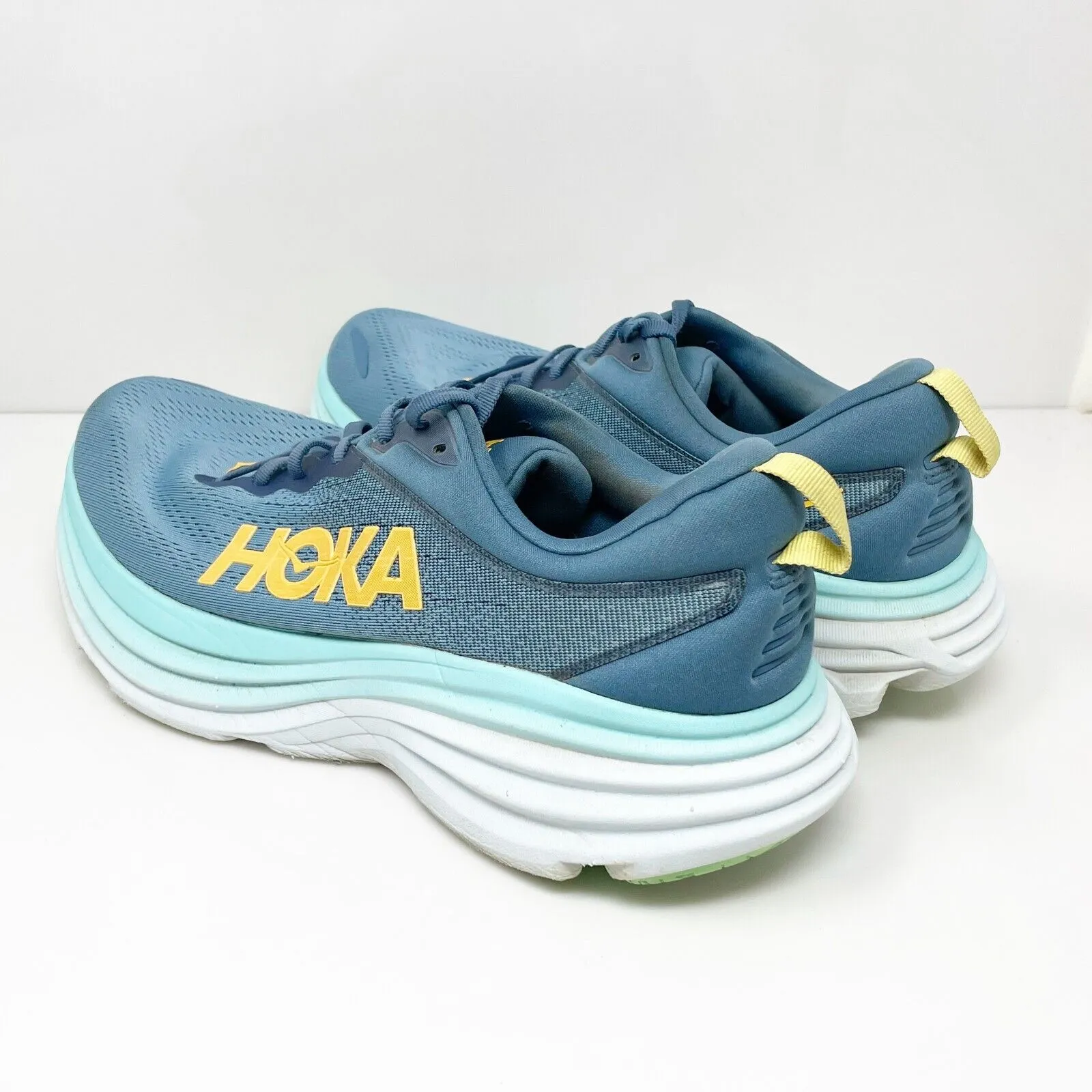 Hoka One One Mens Bondi 8 1123202 RHD Blue Running Shoes Sneakers Size 11 D