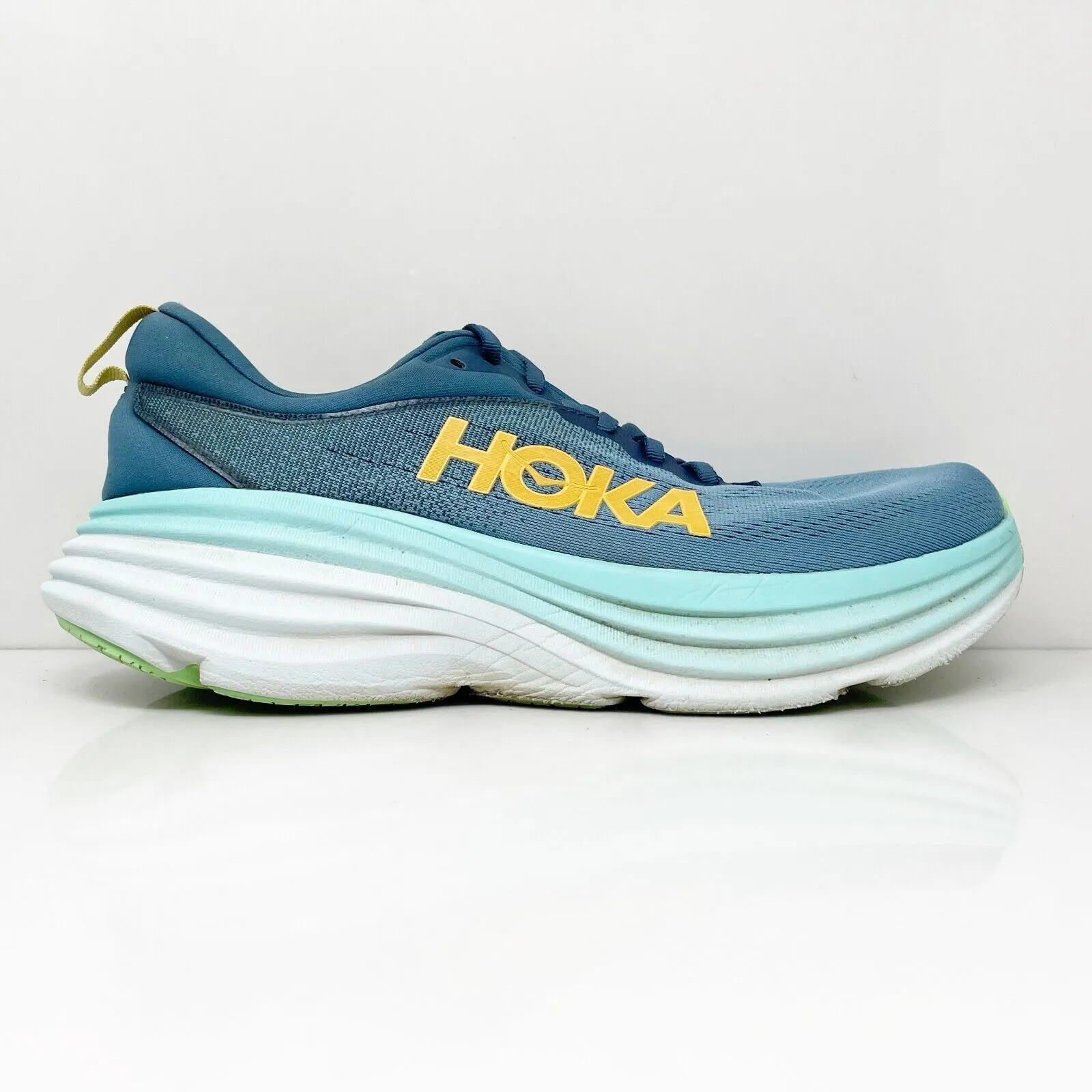 Hoka One One Mens Bondi 8 1123202 RHD Blue Running Shoes Sneakers Size 11 D