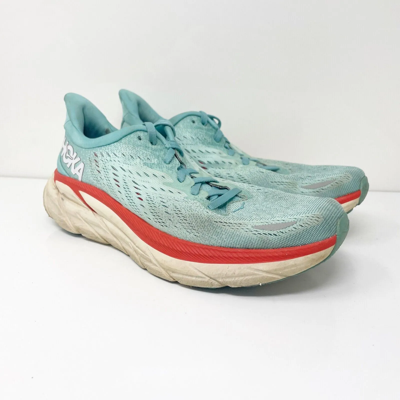 Hoka One One Womens Clifton 8 1119394 AEBL Blue Running Shoes Sneakers Sz 8.5 B