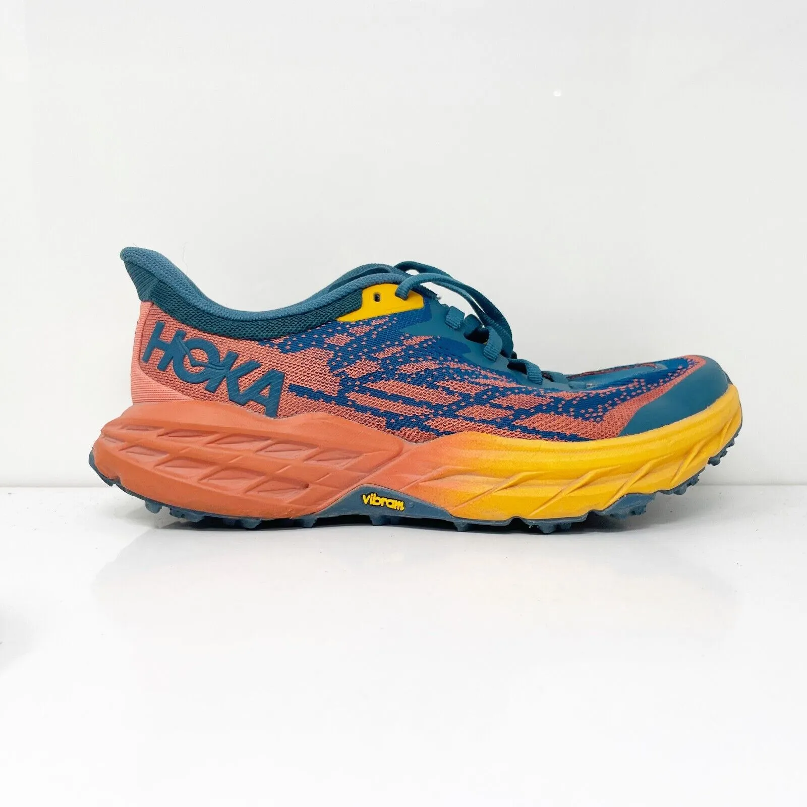 Hoka One One Womens Speedgoat 5 1123160 BCCML Blue Running Shoes Sneakers Sz 7 D