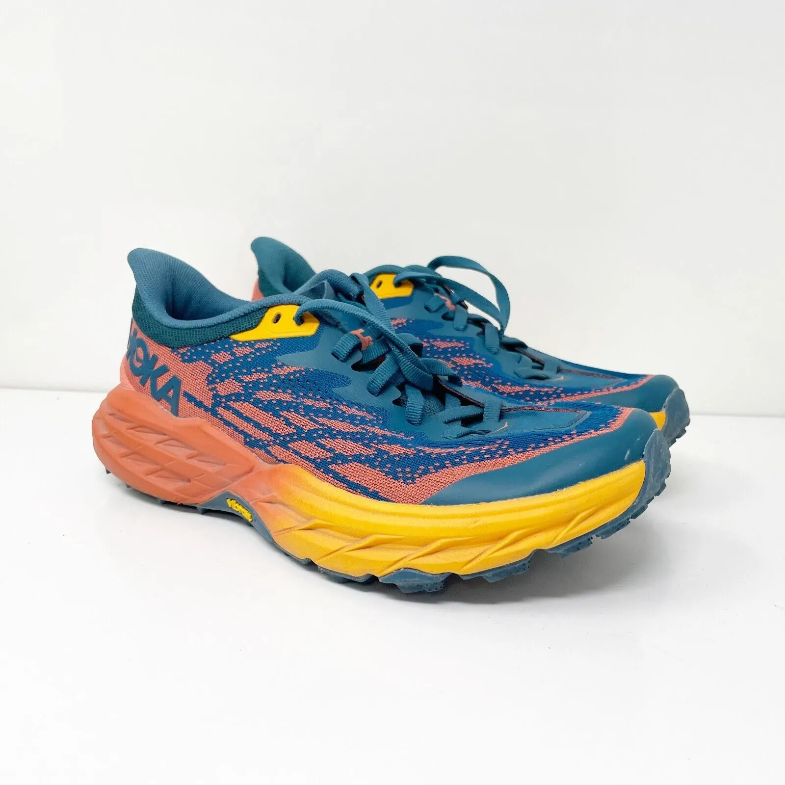 Hoka One One Womens Speedgoat 5 1123160 BCCML Blue Running Shoes Sneakers Sz 7 D