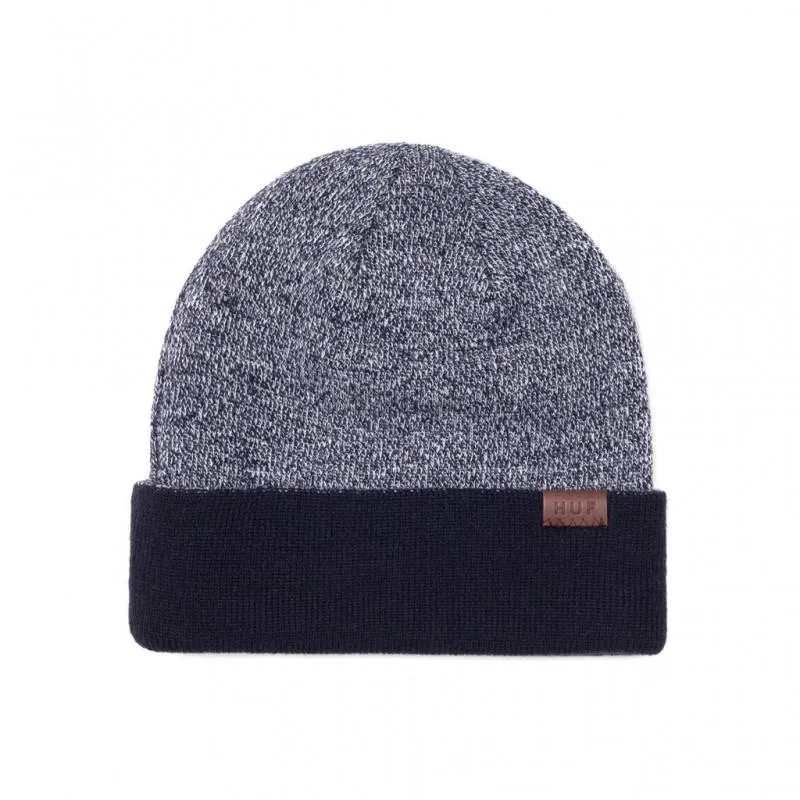 HUF REVERSIBLE MIXED YARN BEANIE // NAVY