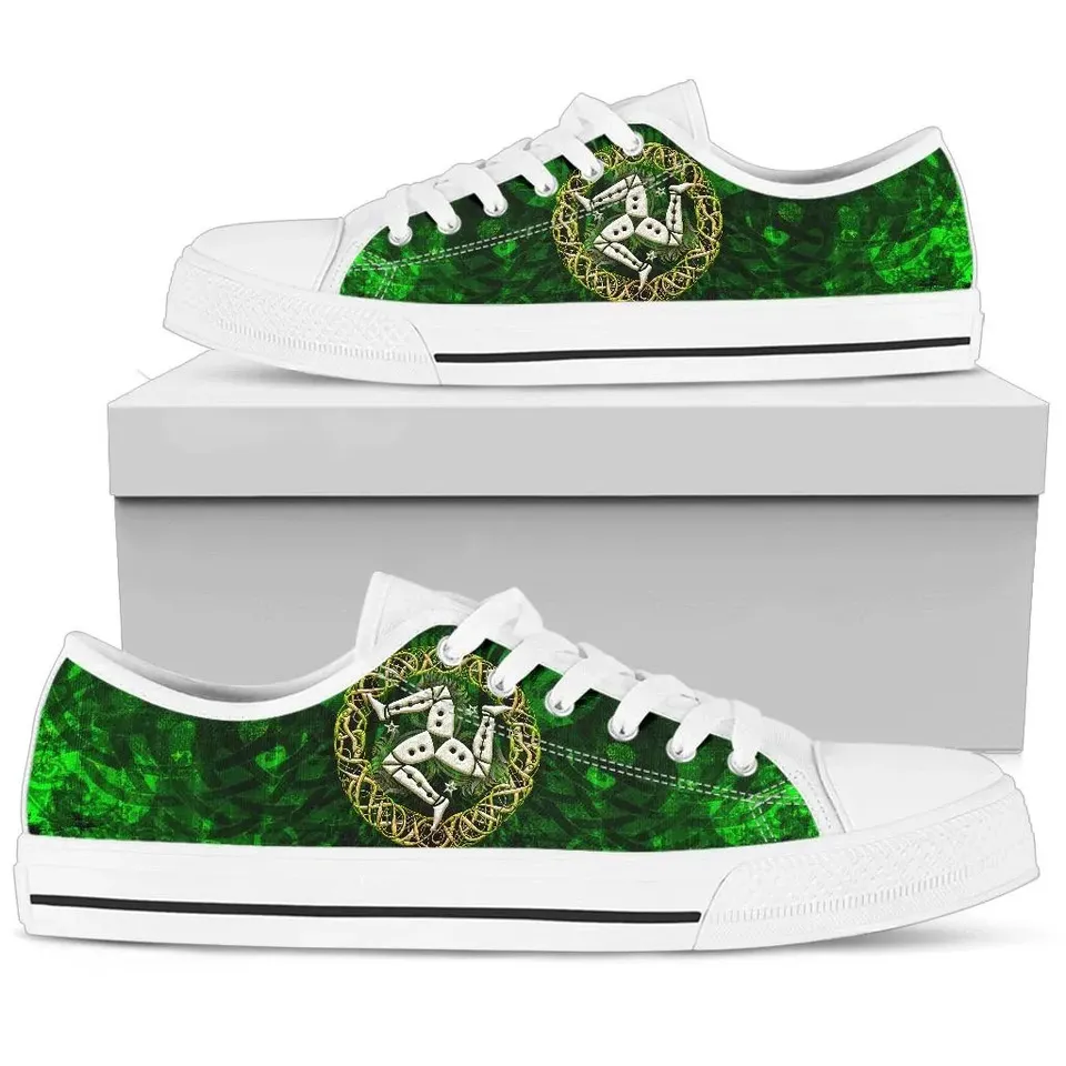 Isle of Man With Celtic Patterns Irish St Patrick’s Day Converse Sneakers Low Top Shoes