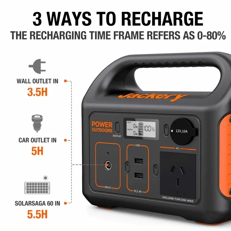 Jackery Explorer 240 Portable Power Station 240Wh 16.8Ah Lithium Battery