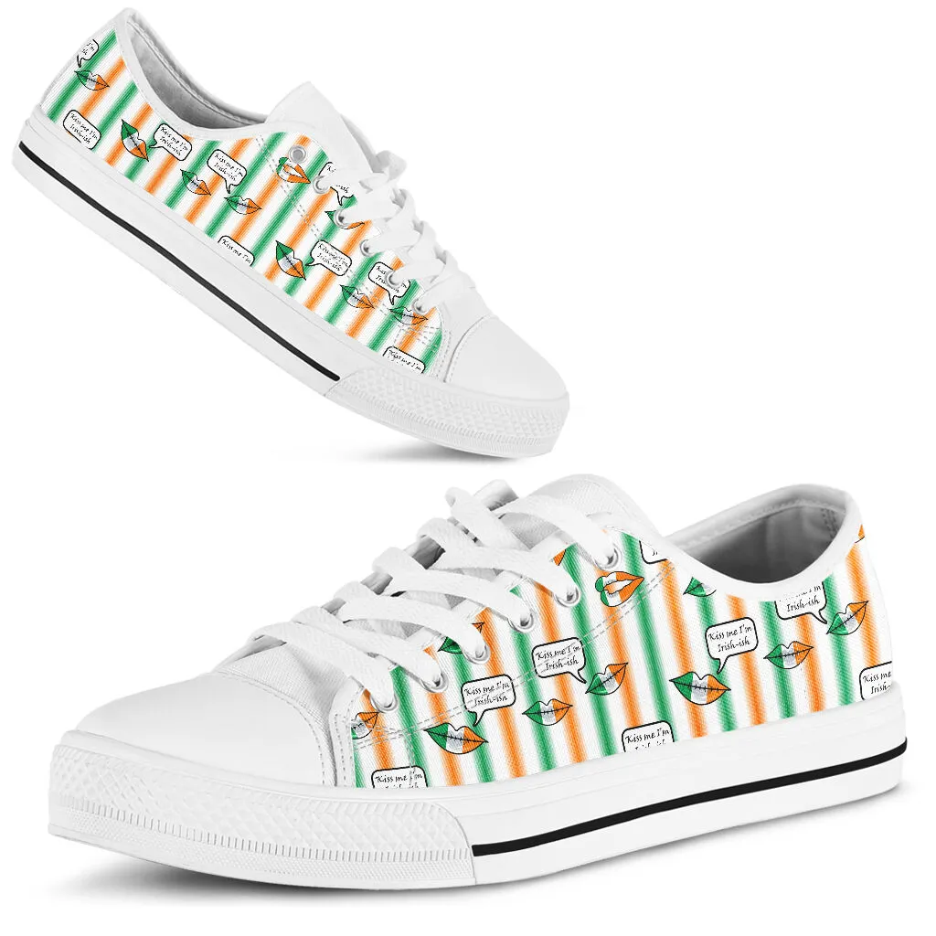 Kiss Me I’m Irish Flag Irish St Patrick’s Day Converse Sneakers Low Top Shoes