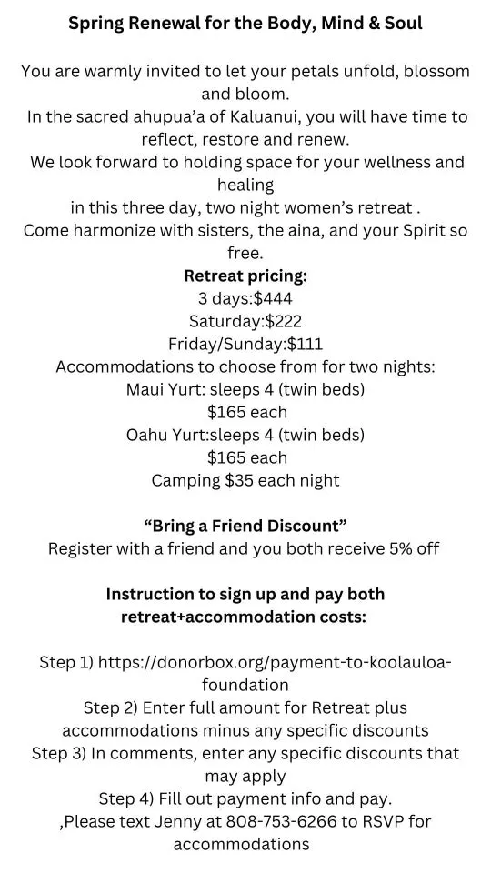 Ko'olauloa Women's Retreat