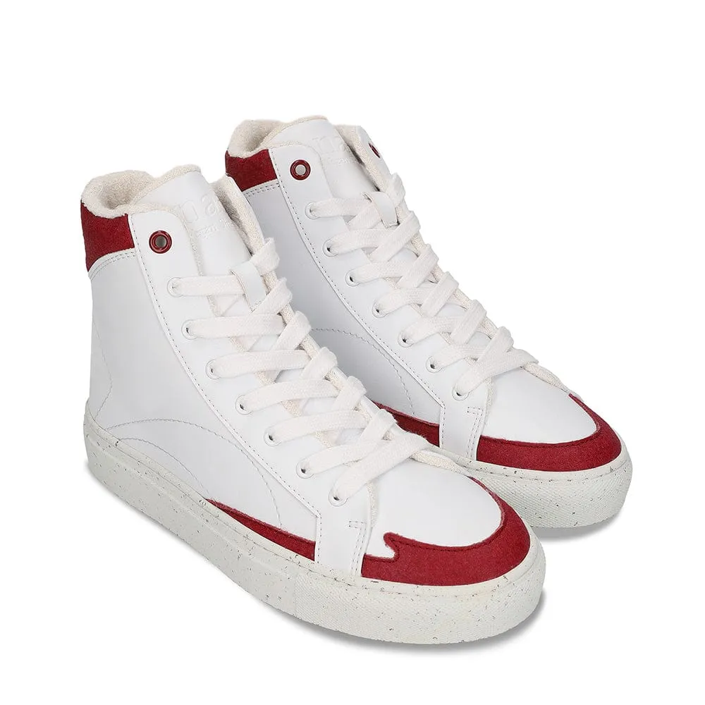 London Piatex & Apple Leather Vegan Sneakers | Red