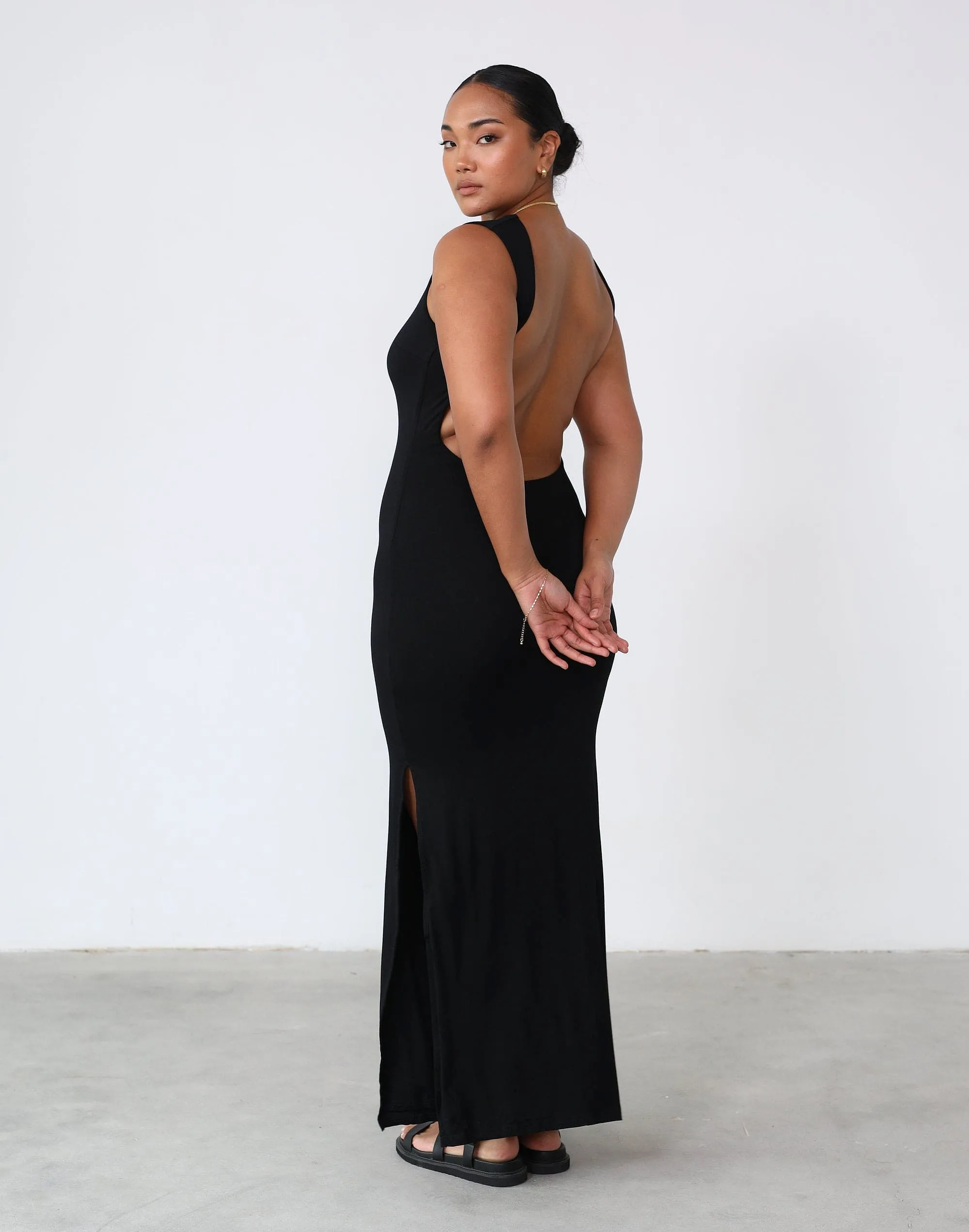 Luna Maxi Dress (Black)