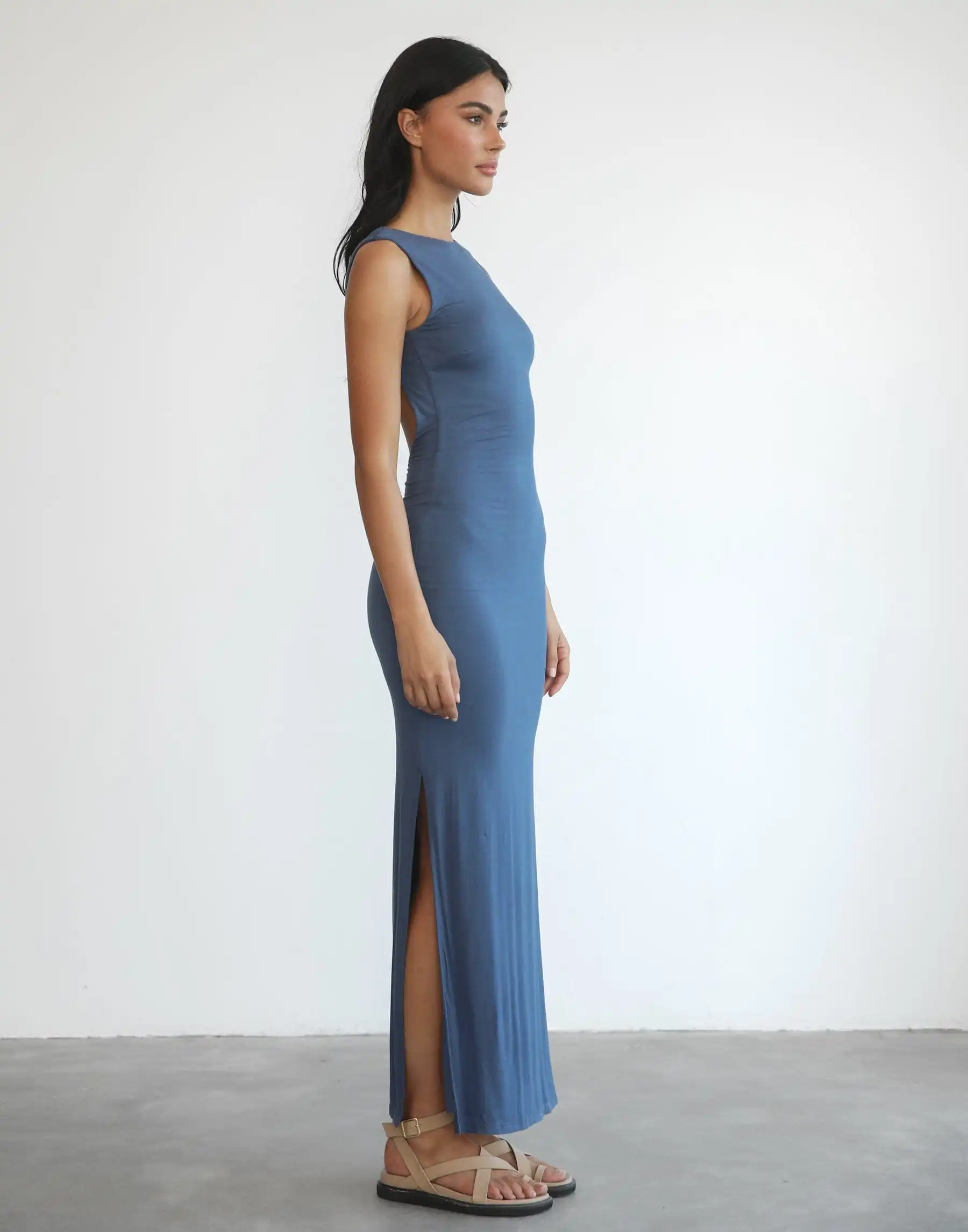 Luna Maxi Dress (Storm Blue)