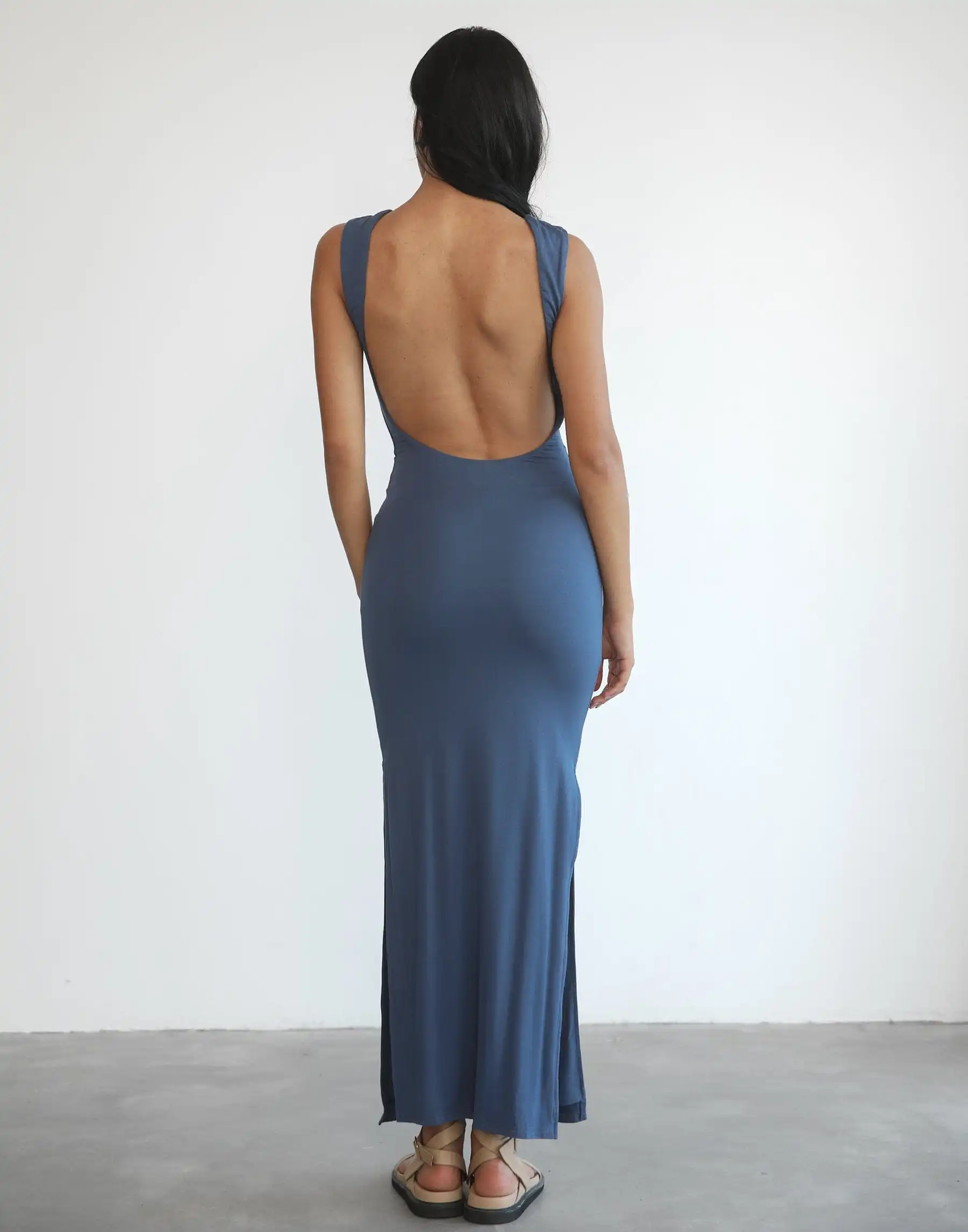 Luna Maxi Dress (Storm Blue)