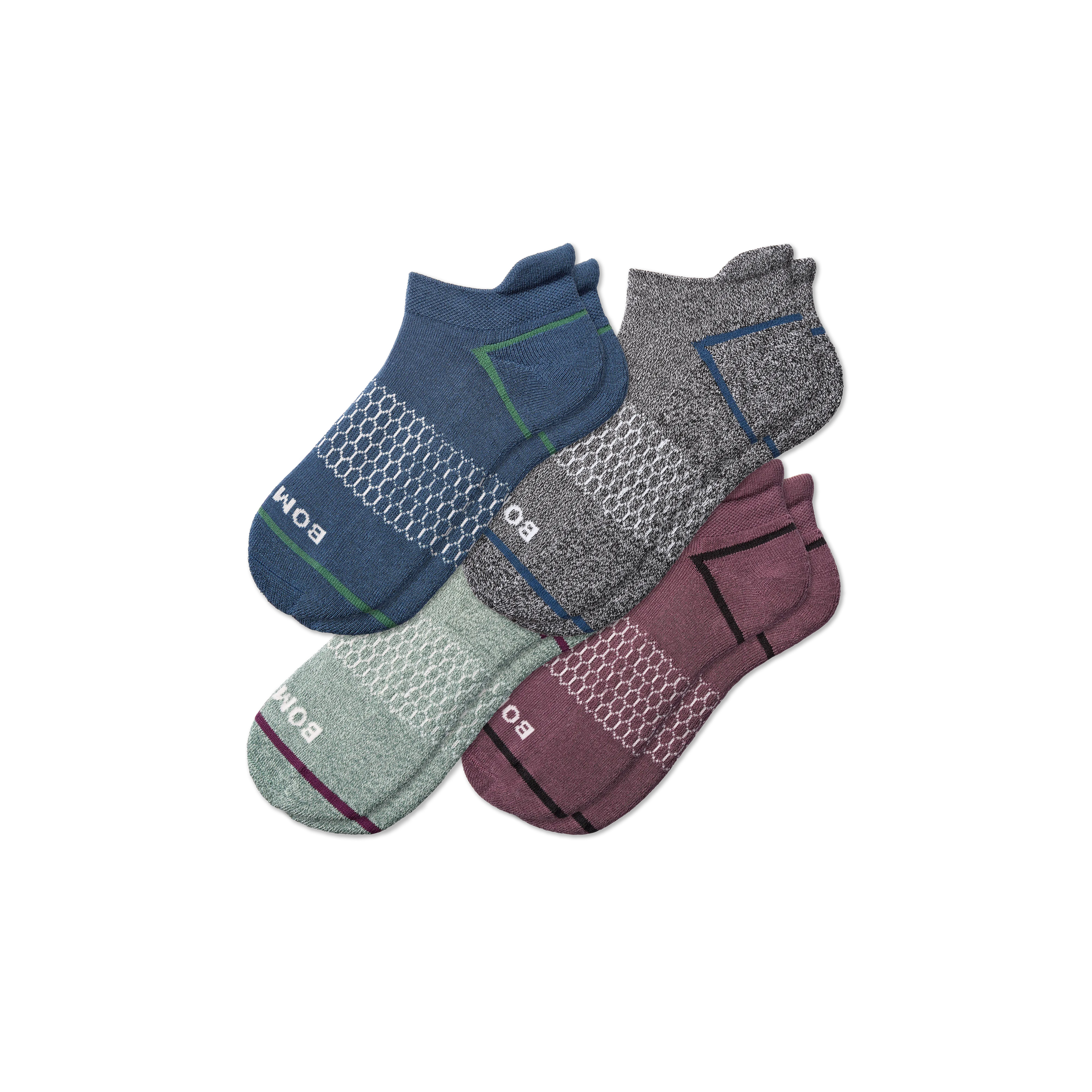 Men's Border Stripe Ankle Sock 4-Pack