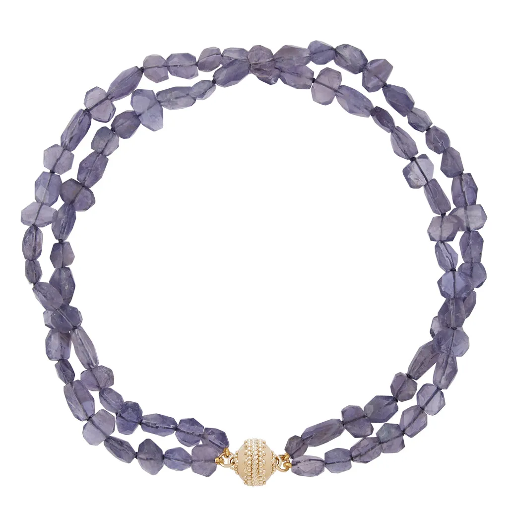 Nancy Iolite Double Strand Necklace