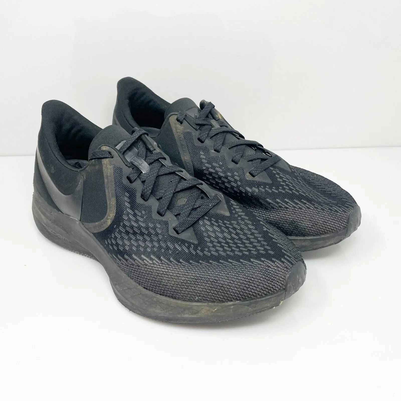 Nike Mens Air Zoom Winflo 6 BQ9685-004 Black Running Shoes Sneakers Size 9.5