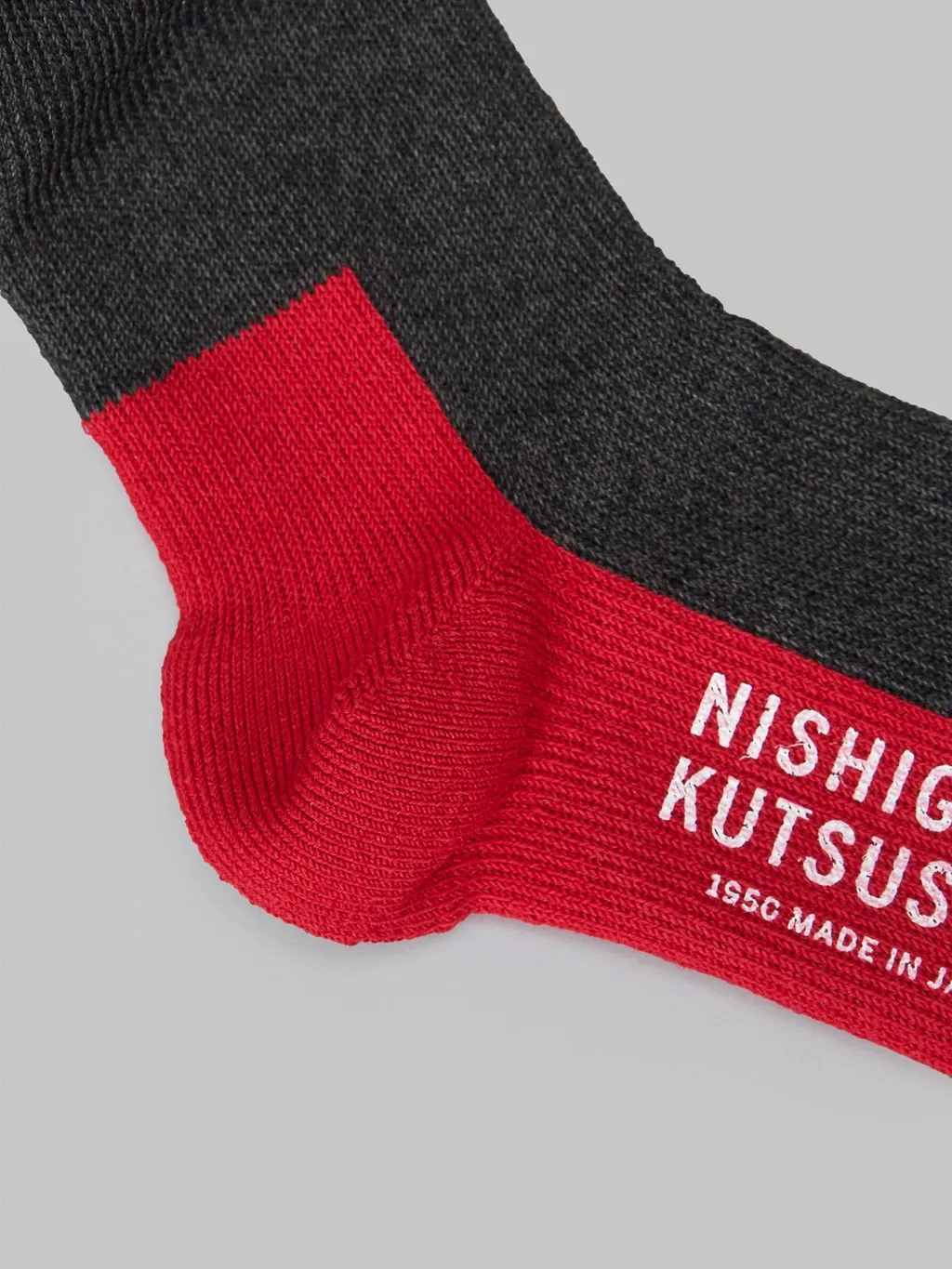 Nishiguchi Kutsushita Wool Pile Walk Socks Charcoal