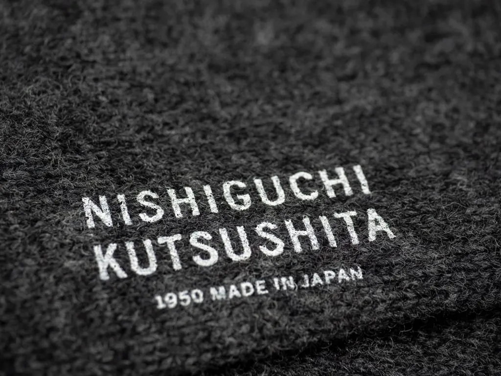 Nishiguchi Kutsushita Wool Ribbed Socks Charcoal