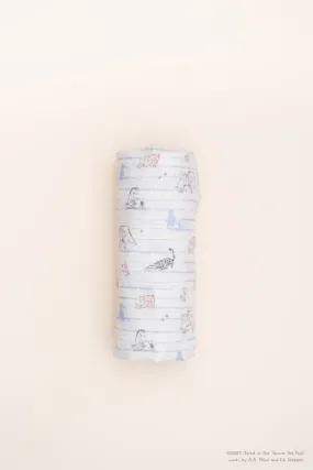 Organic Cotton Swaddle - Camping with Pooh