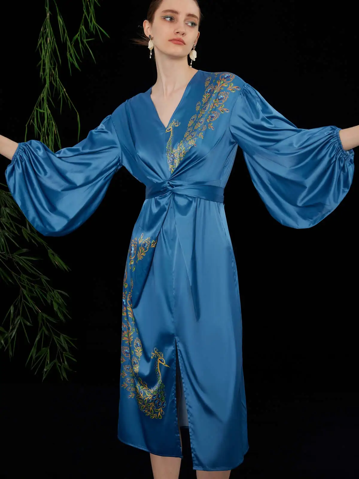 Oriental Peacock Lantern Dress