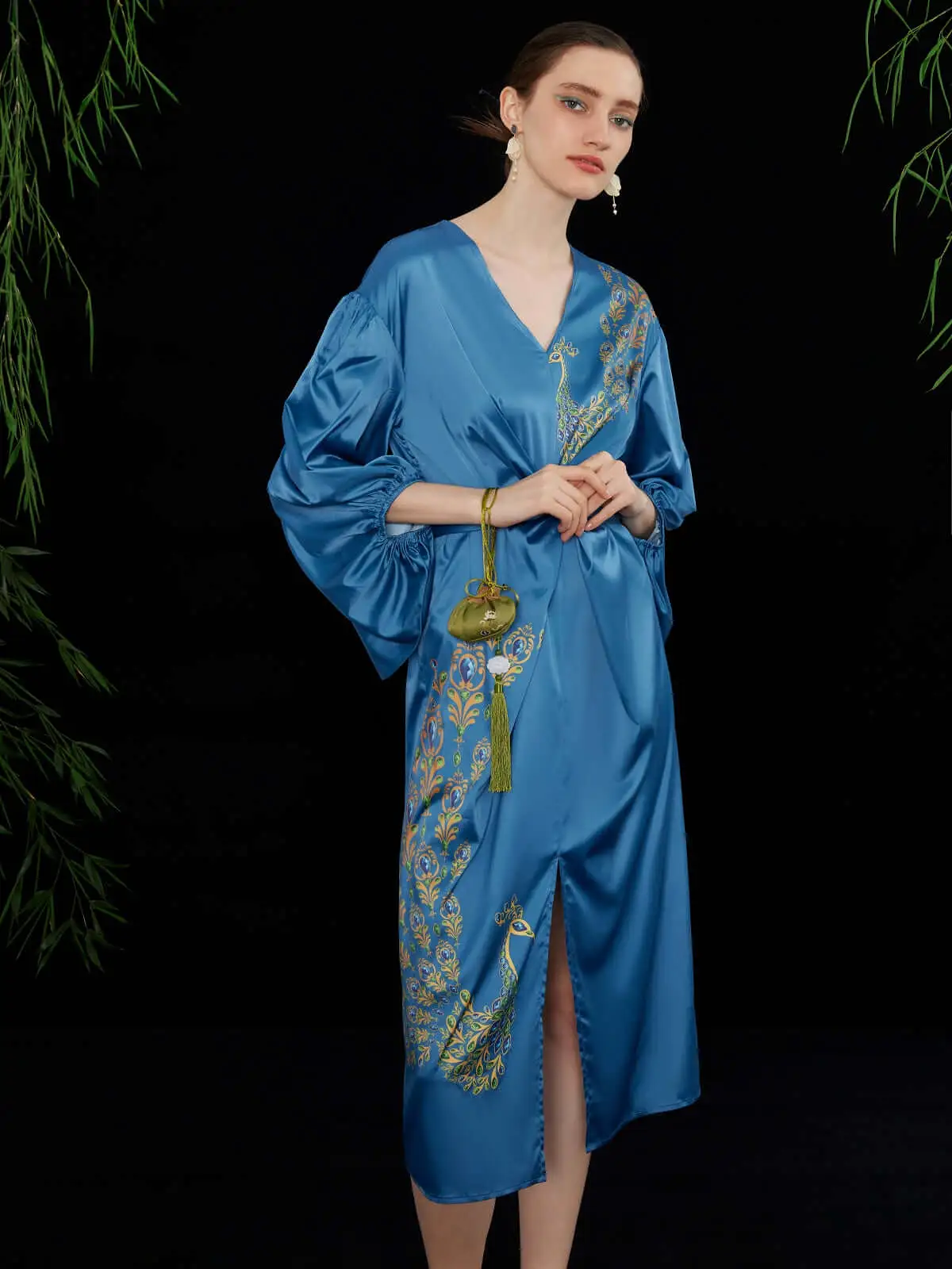 Oriental Peacock Lantern Dress