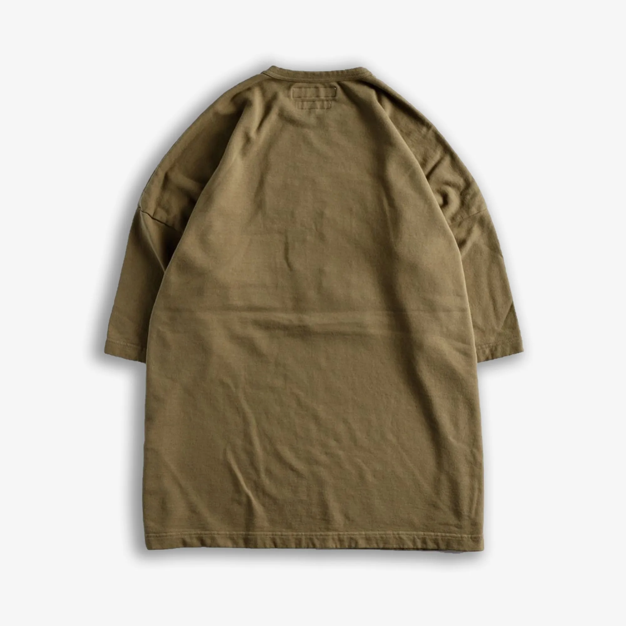 PATCHWORK WIDE SWEAT TEE 'KHAKI'