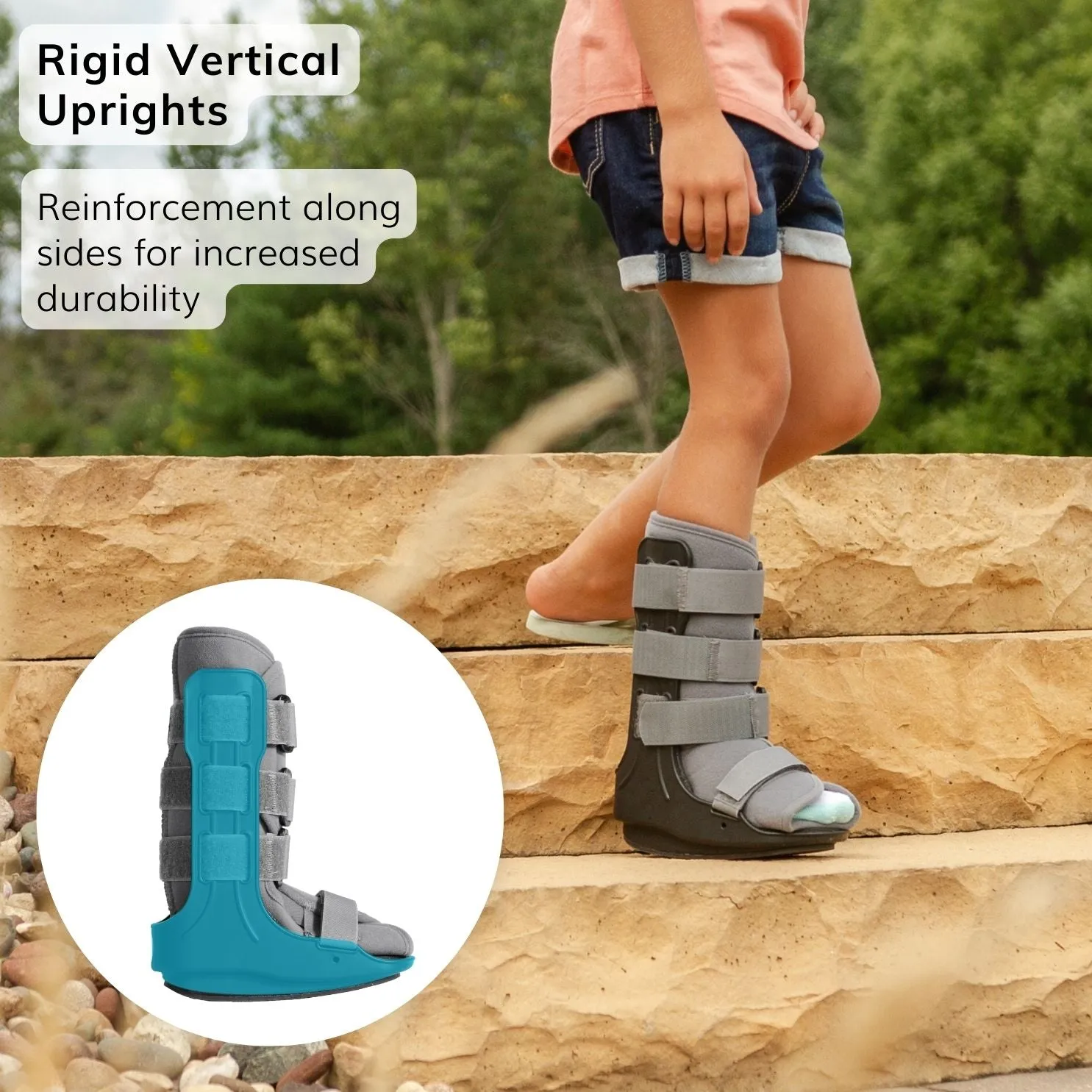 Pediatric Walking Boot | Children’s CAM Medical Walker Cast for Youth Fractured or Broken Toe, Foot, Ankle