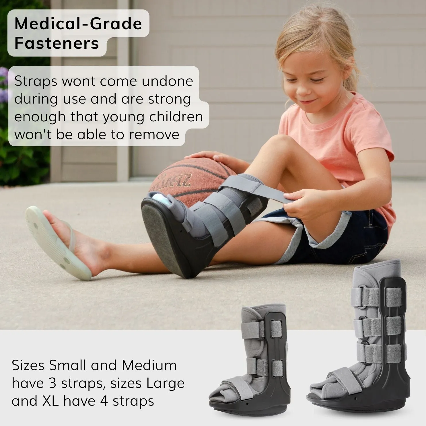 Pediatric Walking Boot | Children’s CAM Medical Walker Cast for Youth Fractured or Broken Toe, Foot, Ankle