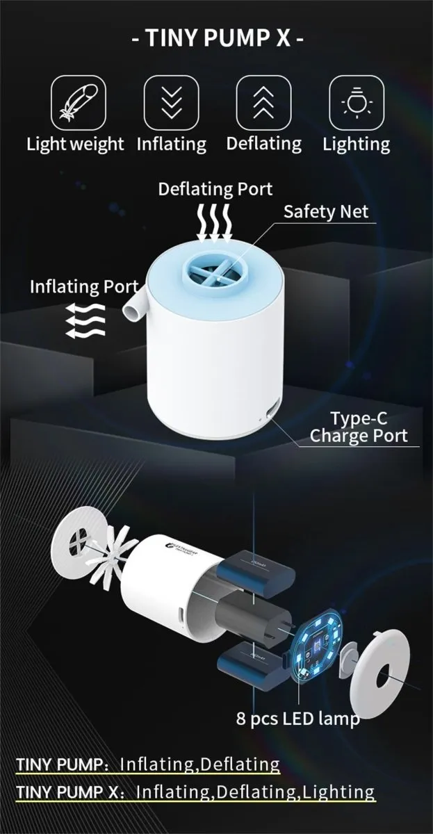 Petit compresseur portable, pompe à air, gonfleur rapide 89g FLEXTAILGEAR – Tiny Pump X