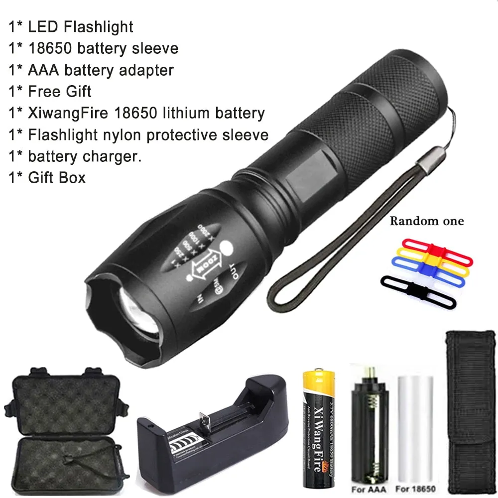 Portable Powerful LED Lamp XML-T6  Flashlight