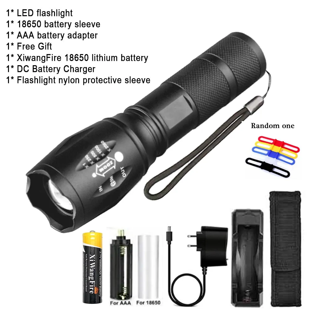 Portable Powerful LED Lamp XML-T6  Flashlight