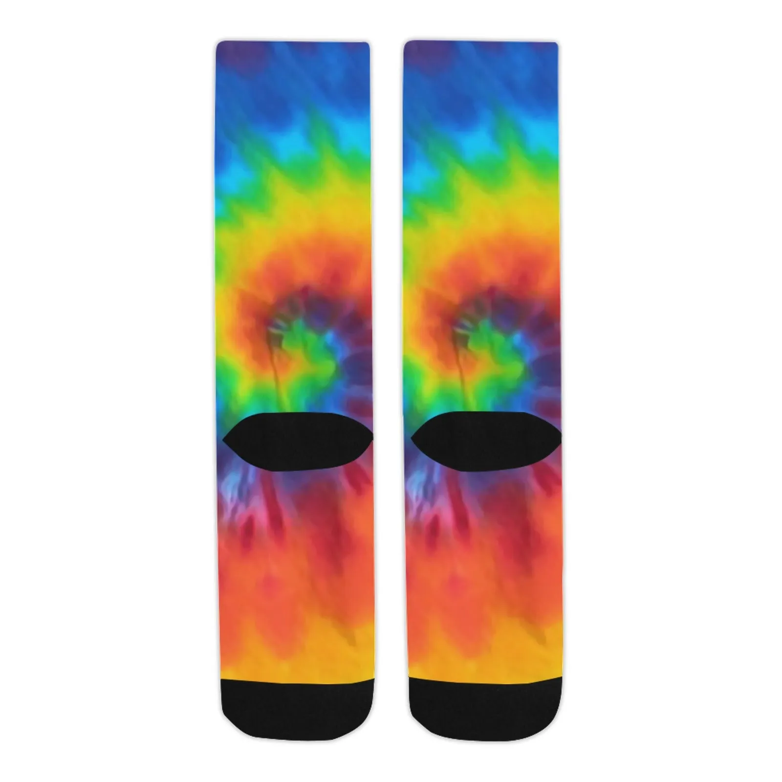 Rainbow Tie-Dye Smooth-Touch Unisex Crew Socks