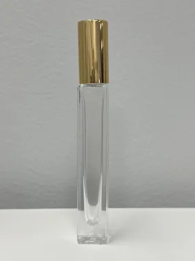 Roller bottle square with gold lid 10ml