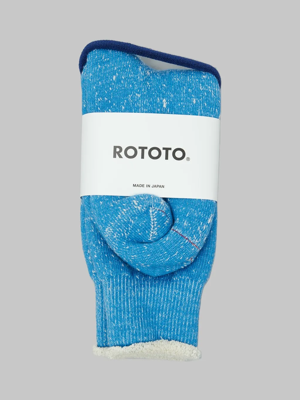 ROTOTO Double Face Crew Socks Merino Wool & Organic Cotton Blue